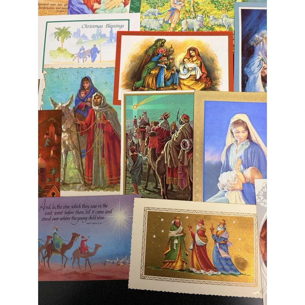 Vintage Christmas Cards Fronts ONLY for Scrapbooking Crafts Decoupage Lot of 50+